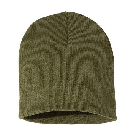 Bayside USA - Made 8½" Inch Knit Beanie - Bayside 3810 Black One Size Beanies