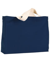 Bayside USA Made Cotton Canvas Medium Gusset Tote Bag - Bayside BA750 Bright Pink One Size Tote Bags