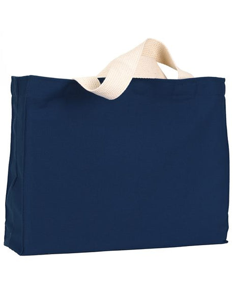 Bayside USA Made Cotton Canvas Medium Gusset Tote Bag - Bayside BA750 Bright Pink One Size Tote Bags