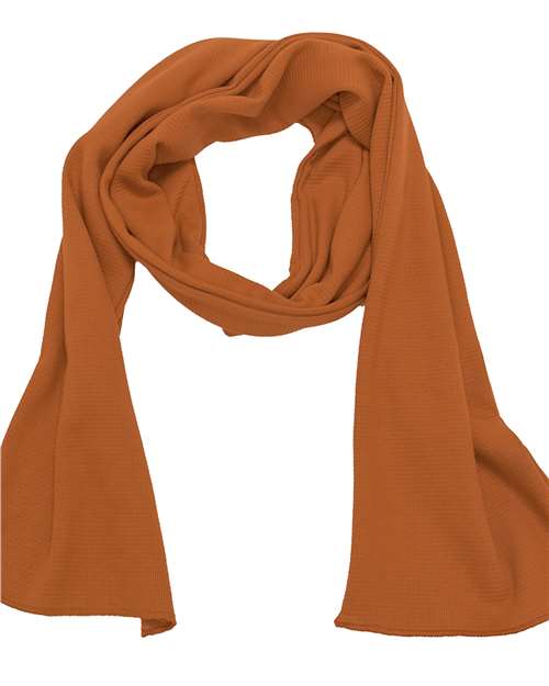 Bayside USA Made Cotton Thermal Scarf - Bayside 1150BA Caramel Brown One Size