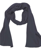 Bayside USA Made Cotton Thermal Scarf - Bayside 1150BA Dark Grey One Size