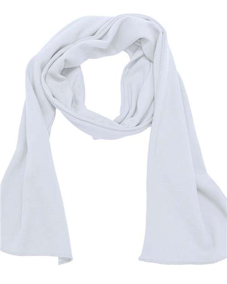 Bayside USA Made Cotton Thermal Scarf - Bayside 1150BA White One Size