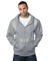 Bayside USA - Made Hi - Visibility Full - Zip Hooded Sweatshirt - Segmented Tape - Bayside 3737 Dark Ash S Zip Hoodies