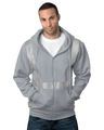 Bayside USA - Made Hi - Visibility Full - Zip Hooded Sweatshirt - Segmented Tape - Bayside 3737 Dark Ash S Zip Hoodies