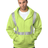 Bayside USA - Made Hi - Visibility Full - Zip Hooded Sweatshirt - Segmented Tape - Bayside 3737 Lime Green S Zip Hoodies