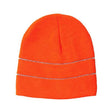 Bayside USA - Made Safety Knit Beanie with 3M Reflective Thread - Bayside 3715 Safety Orange/ Reflective One Size Beanies