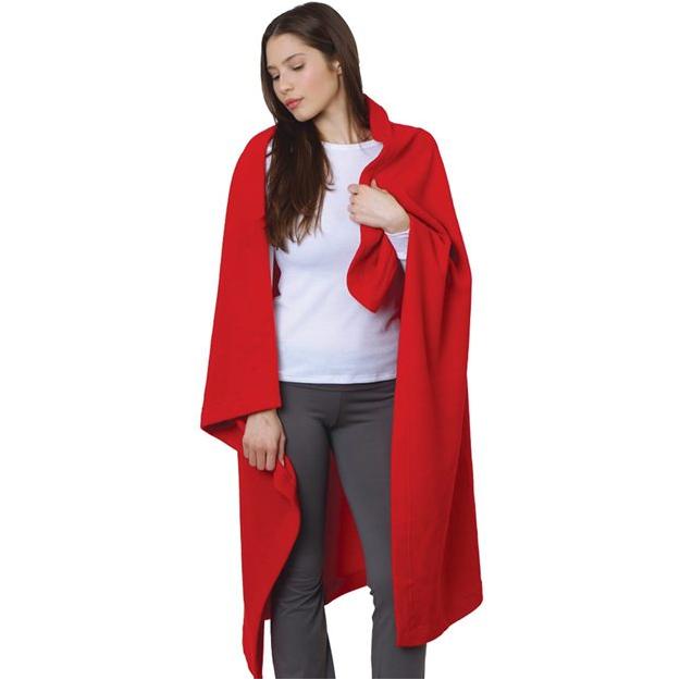 Bayside USA - Made Stadium Fleece Blanket - Bayside 9000 Red One Size