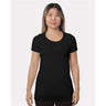 Bayside Women's Fine Jersey T-Shirt - Bayside 9625 Black XS Short Sleeve T-Shirts