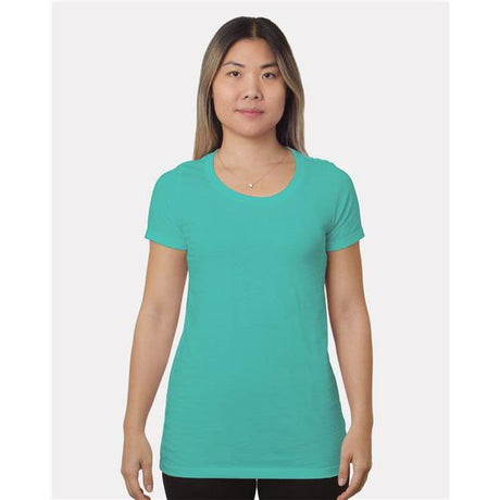 Bayside Women's Fine Jersey T-Shirt - Bayside 9625 Black XS Short Sleeve T-Shirts