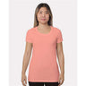 Bayside Women's Fine Jersey T-Shirt - Bayside 9625 Coral XS Short Sleeve T-Shirts