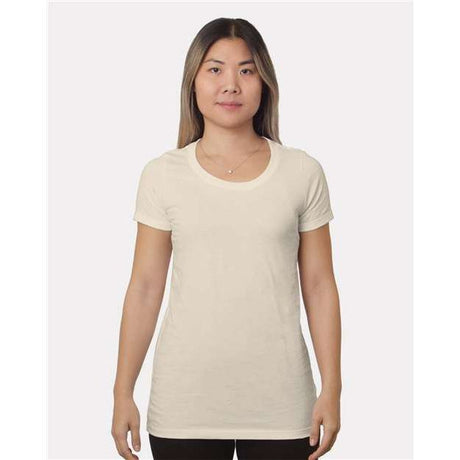 Bayside Women's Fine Jersey T-Shirt - Bayside 9625 Cream XS Short Sleeve T-Shirts