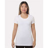 Bayside Women's Fine Jersey T-Shirt - Bayside 9625 White XS Short Sleeve T-Shirts