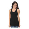Bayside Women's Triblend Racerback Tank Top - Bayside 9600 Tri Black Solid XS Tank Top