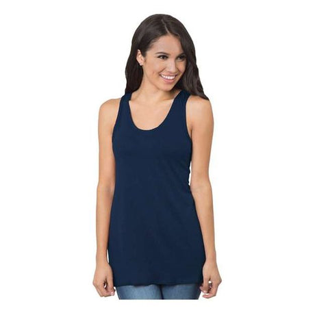Bayside Women's Triblend Racerback Tank Top - Bayside 9600 Tri Navy Solid XS Tank Top