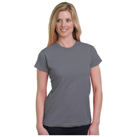 Bayside Women's USA - Made Fine Jersey T-Shirt - Bayside 5850 Black S Short Sleeve T-Shirts