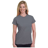 Bayside Women's USA - Made Fine Jersey T-Shirt - Bayside 5850 Charcoal S Short Sleeve T-Shirts