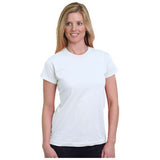 Bayside Women's USA - Made Fine Jersey T-Shirt - Bayside 5850 White S Short Sleeve T-Shirts