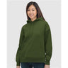 Bayside Women's USA - Made Hooded Sweatshirt - Bayside 7760 Olive Green S Sweatshirts