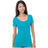 Bayside Women's USA - Made Scoop Neck T-Shirt - Bayside 3405 Black XS Short Sleeve T-Shirts
