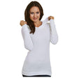 Bayside Women's USA - Made Soft Thermal Hooded T-Shirt - Bayside 3425 Black XS Short Sleeve T-Shirts