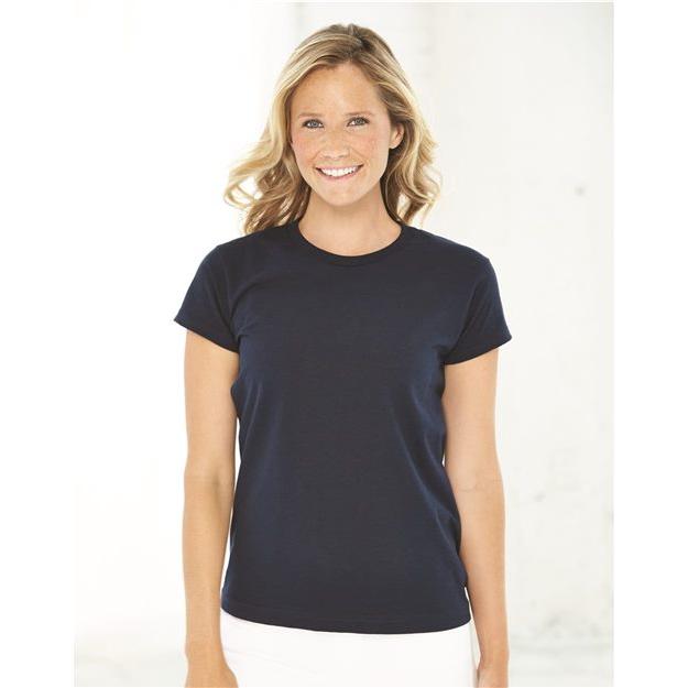 Bayside Women's USA - Made T-Shirt - Bayside 3325 Black XS Short Sleeve T-Shirts