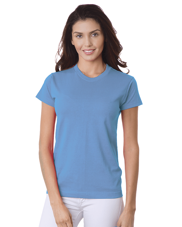 Bayside Women's USA - Made T-Shirt - Bayside 3325 Carolina Blue XS Short Sleeve T-Shirts