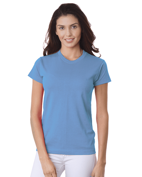 Bayside Women's USA - Made T-Shirt - Bayside 3325 Carolina Blue XS Short Sleeve T-Shirts