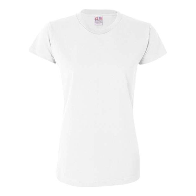 Bayside Women's USA - Made T-Shirt - Bayside 3325 White XS Short Sleeve T-Shirts