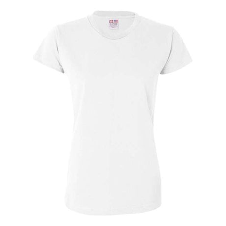 Bayside Women's USA - Made T-Shirt - Bayside 3325 White XS Short Sleeve T-Shirts