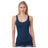 Bayside Women's USA - Made Tank Top - Bayside 3410 Heather Navy XS Tank Top
