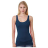 Bayside Women's USA - Made Tank Top - Bayside 3410 Heather Navy XS Tank Top