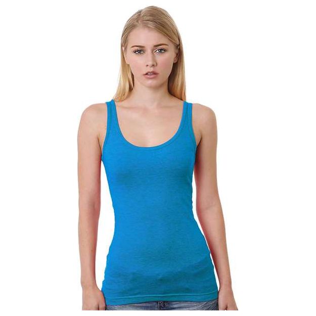 Bayside Women's USA - Made Tank Top - Bayside 3410 Turquoise XS Tank Top