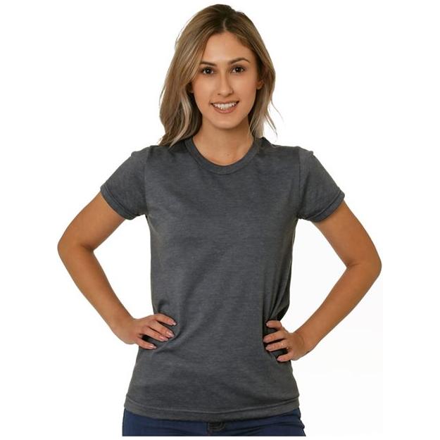 Bayside Women's USA - Made Triblend T-Shirt - Bayside 5810 Tri Athletic Grey S Short Sleeve T-Shirts