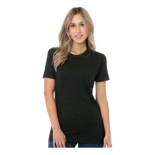 Bayside Women's USA - Made Triblend T-Shirt - Bayside 5810 Tri Black S Short Sleeve T-Shirts