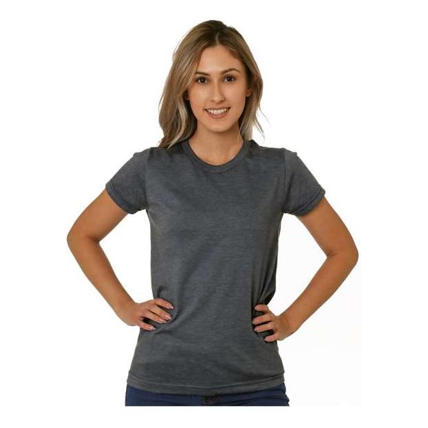 Bayside Women's USA - Made Triblend T-Shirt - Bayside 5810 Tri Dark Grey S Short Sleeve T-Shirts