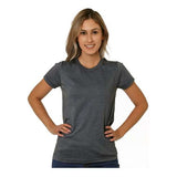 Bayside Women's USA - Made Triblend T-Shirt - Bayside 5810 Tri Dark Grey S Short Sleeve T-Shirts