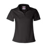 Bayside Women's USA - Made V - Neck Polo - Bayside 1050 Black XS