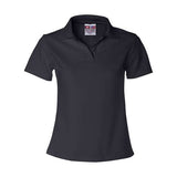 Bayside Women's USA - Made V - Neck Polo - Bayside 1050 Navy XS
