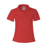 Bayside Women's USA - Made V - Neck Polo - Bayside 1050 Red XS