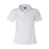 Bayside Women's USA - Made V - Neck Polo - Bayside 1050 White XS