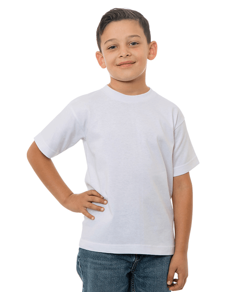 Bayside Youth USA - Made T-Shirt - Bayside 4100 White XS Short Sleeve T-Shirts