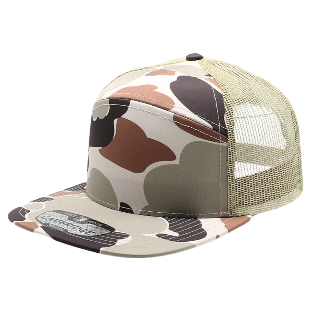 Pit Bull - PB250 - Shiny Camo Camper Trucker Hat | Wholesale Camo Snapback Cap