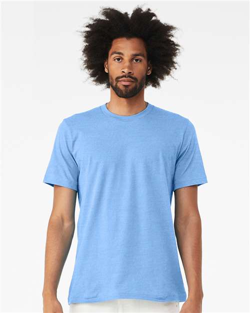 BELLA + CANVAS CVC Jersey Tee - BELLA + CANVAS 3001CVC Heather Carolina Blue XS Short Sleeve T-Shirts