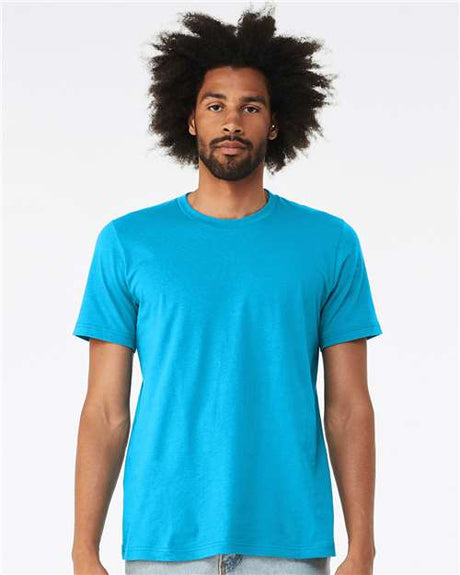 BELLA + CANVAS CVC Jersey Tee - BELLA + CANVAS 3001CVC Heather Ice Blue XS Short Sleeve T-Shirts