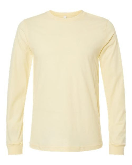 BELLA + CANVAS Heather CVC Long Sleeve Tee - BELLA + CANVAS 3501CVC Heather French Vanilla XS Long Sleeve T-Shirts