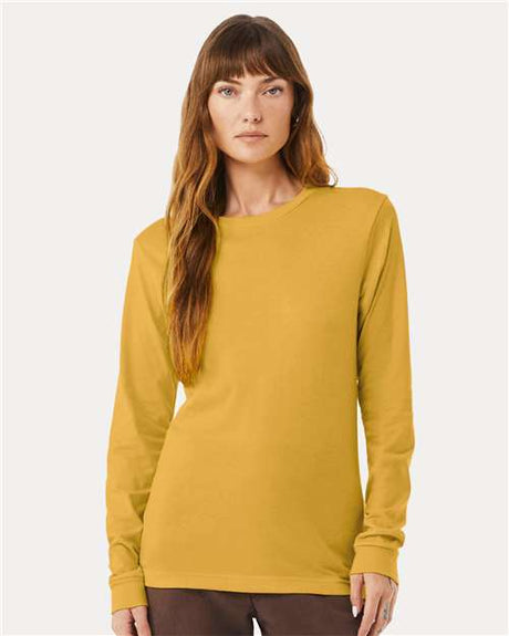 BELLA + CANVAS Heather CVC Long Sleeve Tee - BELLA + CANVAS 3501CVC Heather Mustard XS Long Sleeve T-Shirts