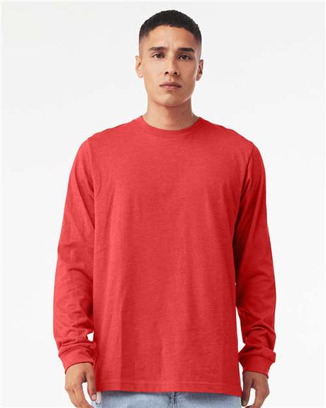 BELLA + CANVAS Heather CVC Long Sleeve Tee - BELLA + CANVAS 3501CVC Heather Red XS Long Sleeve T-Shirts