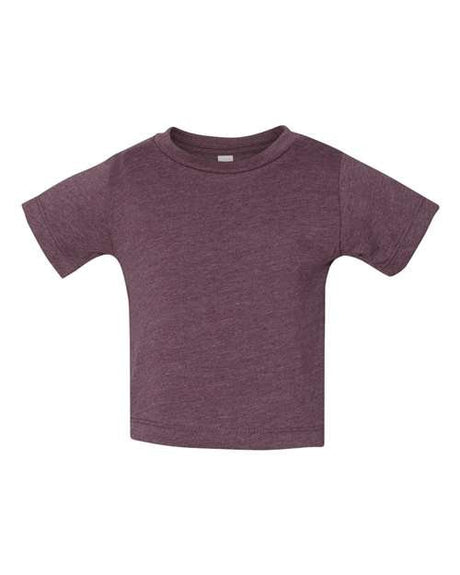 BELLA + CANVAS Infant Jersey Tee - BELLA + CANVAS 3001B Heather Maroon 3/6 Short Sleeve T-Shirts