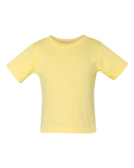 BELLA + CANVAS Infant Jersey Tee - BELLA + CANVAS 3001B Yellow 3/6 Short Sleeve T-Shirts