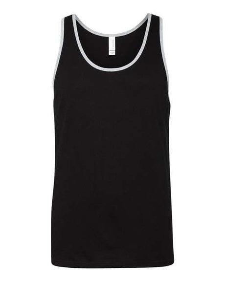 BELLA + CANVAS Jersey Tank - BELLA + CANVAS 3480 Black/ Athletic Heather XS
